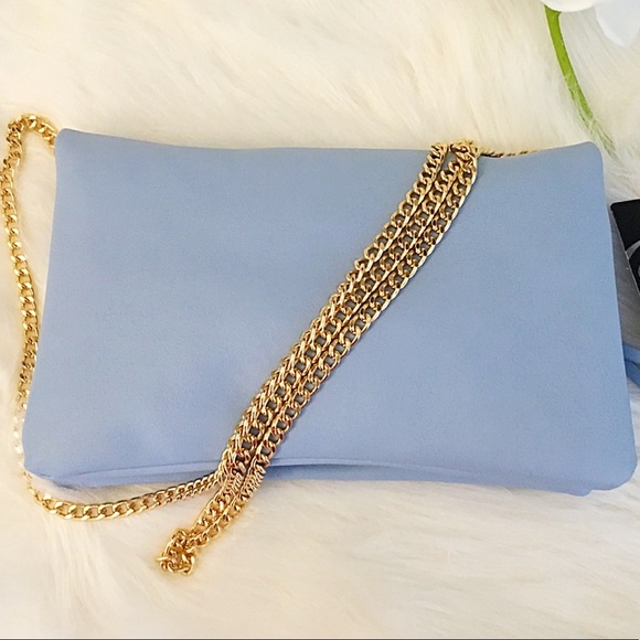 RAMPAGE BLUE FAUX LEATHER CROSSBODY BAG - Picture 2 of 8